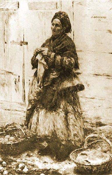 Jewish woman selling fruit